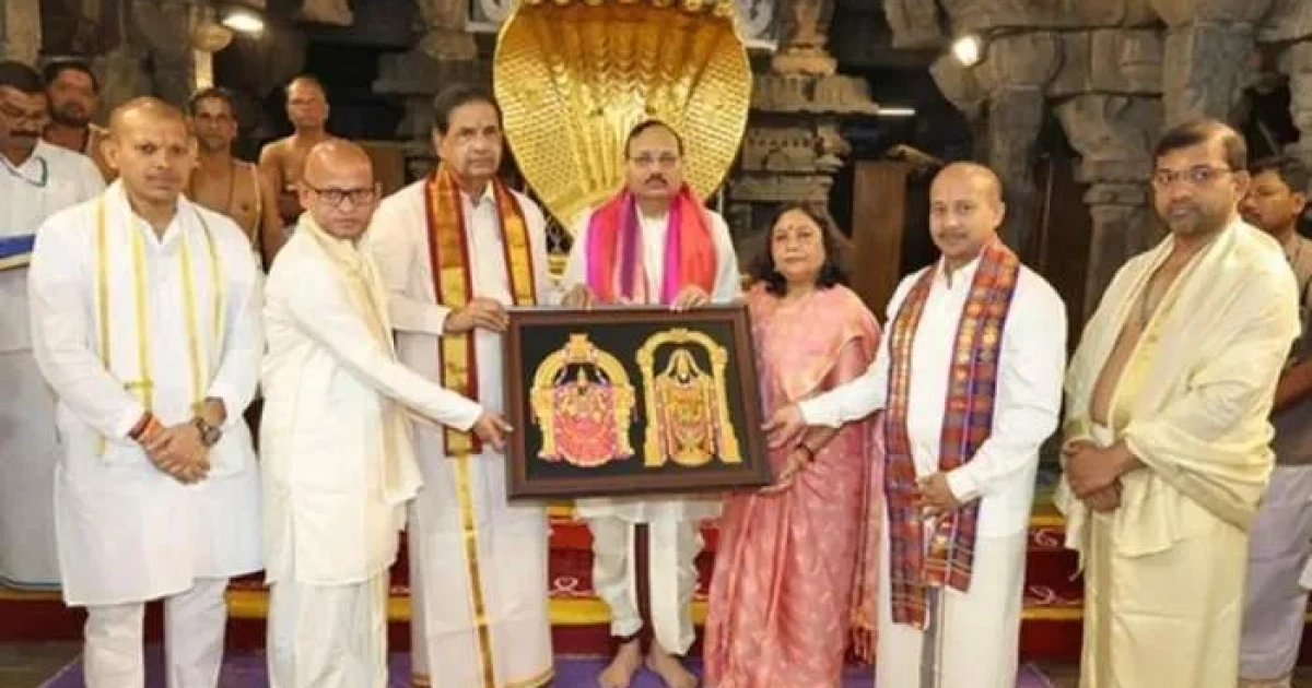 kishan reddy visits tirumala seeks blessings on ugadi